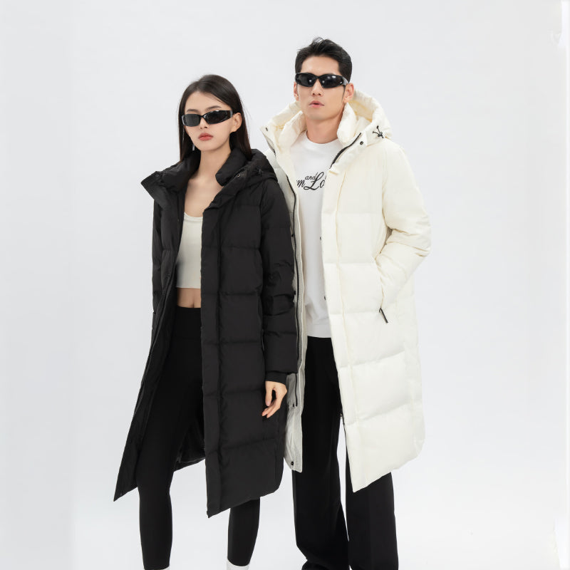 “Elegant Noir” Women’s Long Down Jacket