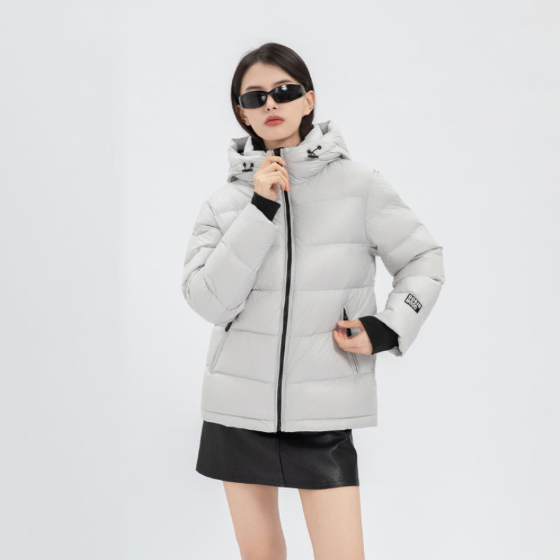“Silver Luxe” Women’s Short Down Jacket